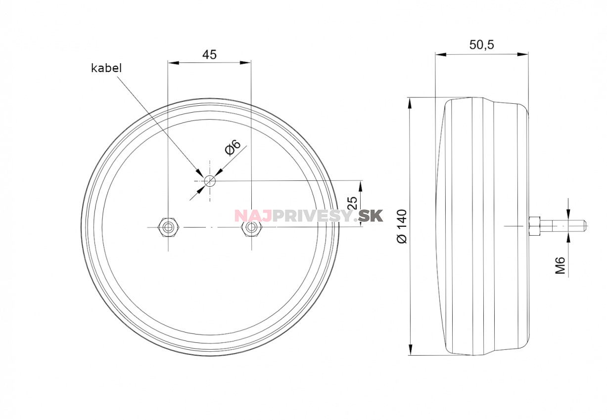 Svietidlo Fristom FT-112 združené LED 12-24V, L / P-KO / CO-baj5