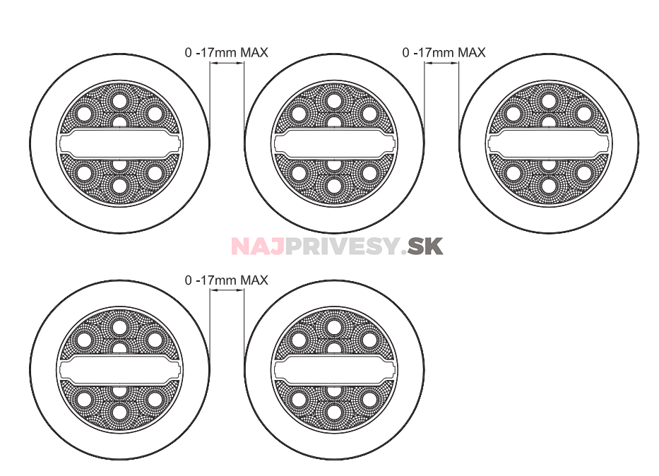 Svietidlo Fristom FT-113 združené LED 12-36V, L / P-BL / BR / KO, baj5