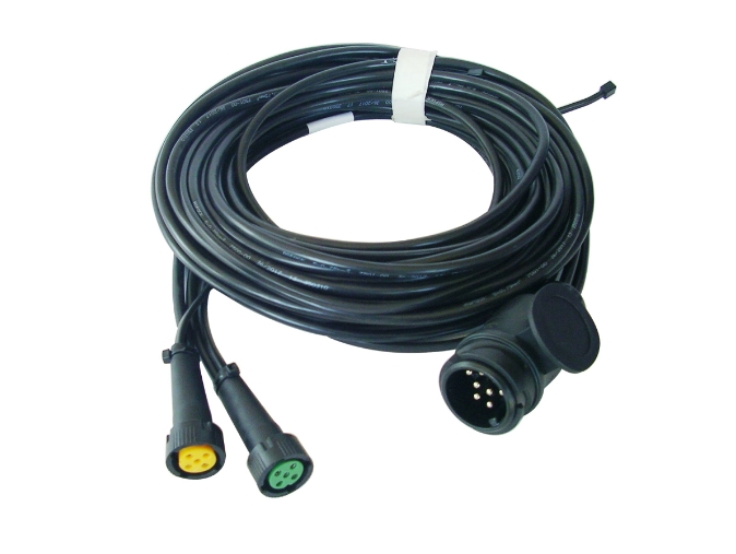 Kabel kompletný 13-polový, dĺžka 4,5 m Aspöck DC, s prednými vývodmi