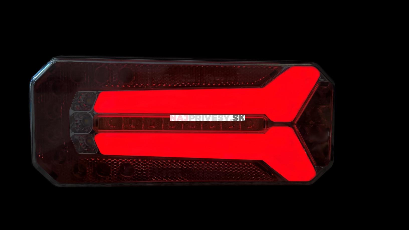 Zadné združené svetlo WAS W150 LED 12-24 V, L-P, BL-Statický/BR/KO/ML/CO