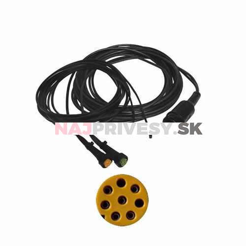 Kabel kompletný 13-polový, 8-pin, dĺžka 10 m Aspöck DC, s prednými vývodmi 7,5 m