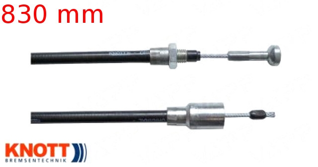 Brzdové lanko KNOTT 830/1020 mm rýchlomont. koncovka