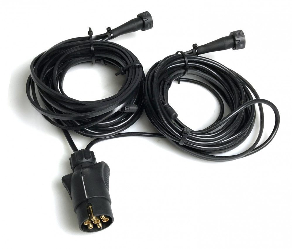 Kabeláž TESAT 4,55 m s prednými vývodmi (2x1,5mm)/7 pól - zástrčka SNAP-IN