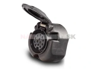 Zásuvka 13 pólov 12V s mikrospínačom plastová