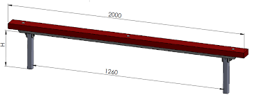 Podpera 200 cm plochá v. 30cm