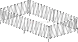 Nadstavba mriežkovana pre Brenderup BT4310, 595mm