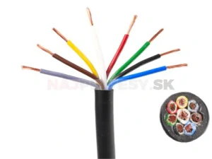 Kábel 8x1 mm2 (kostra 1,5 mm2), osemfarebný, metráž