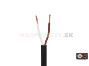 Kábel 2x0,75 mm2 plochý 5,7x3,6 mm pre spojky QS75 (Aspöck), metráž