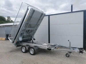 Hydraulický sklápač Brenderup BT4310TB 2700kg, ALU nájazdy a sieťovaná nadstavba
