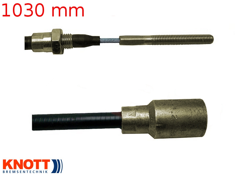 Brzdové lanko KNOTT 1030/1240 mm, závit M8