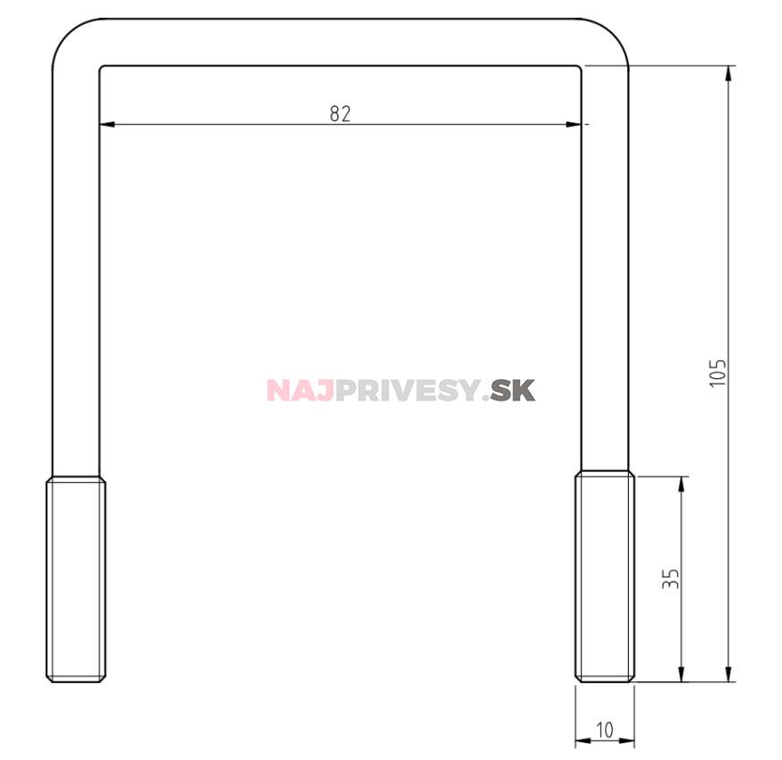 Strmeň M10 105x82 mm