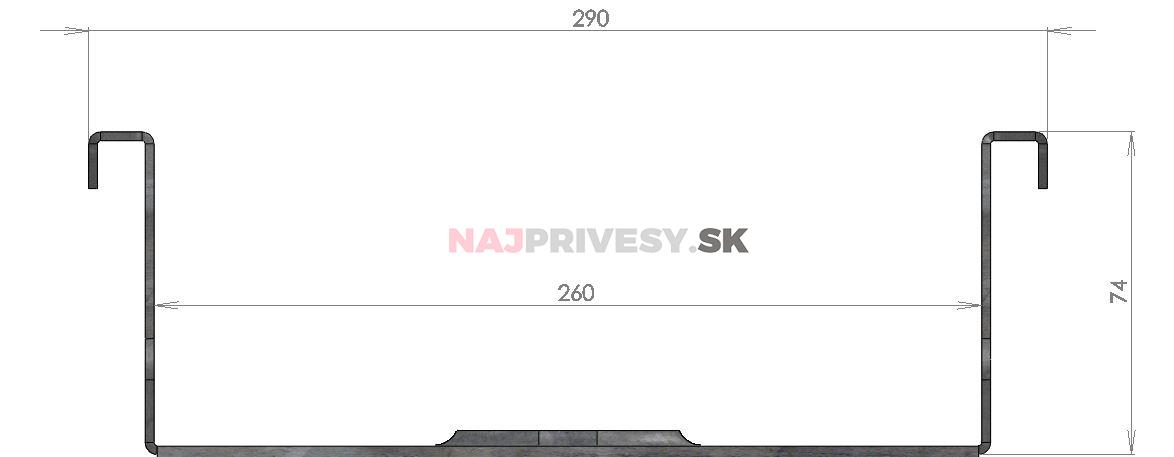 Nájazd pre motocykel VAPP 2070/260mm (300kg) pozink