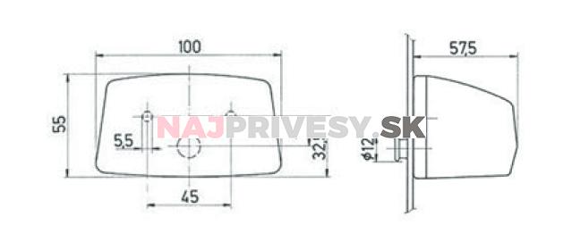 Osvetlenie ŠPZ Jokon K415, čierne