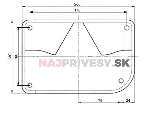 Sklo svetla Jokon 830, P-BL/BR/KO/CO