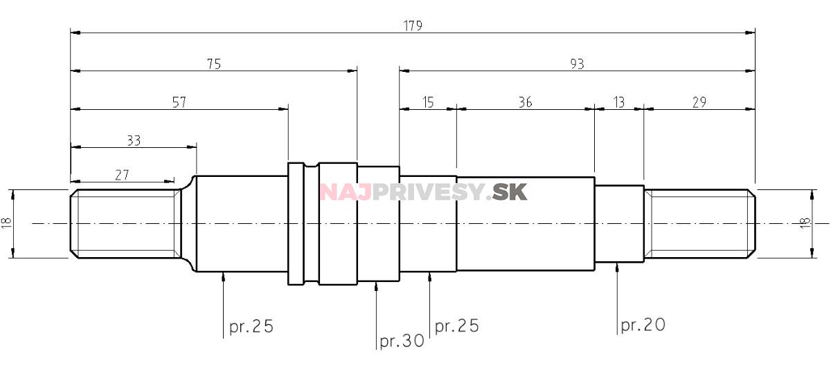 Čap náboja Sportjacht nevŕtané k náboju Z201 Sportjacht, pre lož. 25 a 20 mm