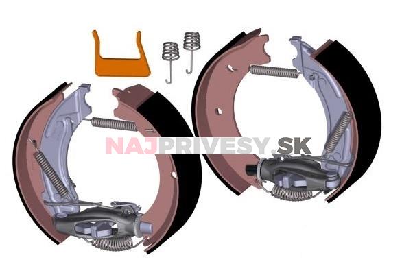 Čeľuste brzdové KNOTT 200x50 samostav ANS sada na 2 kolá, orig. KNOTT