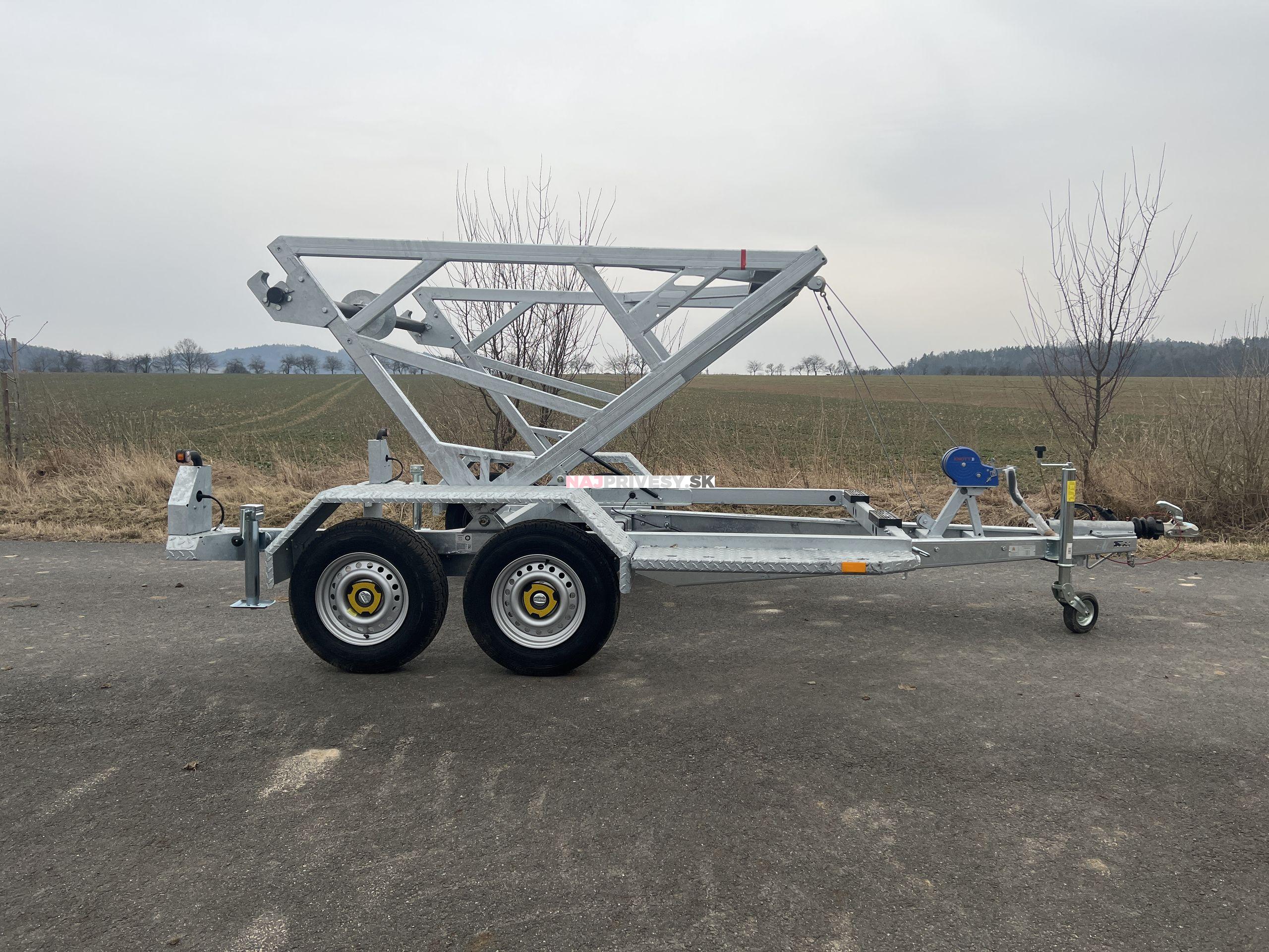Prívesný vozík špeciálny na prevoz káblov WARK, 3500 kg