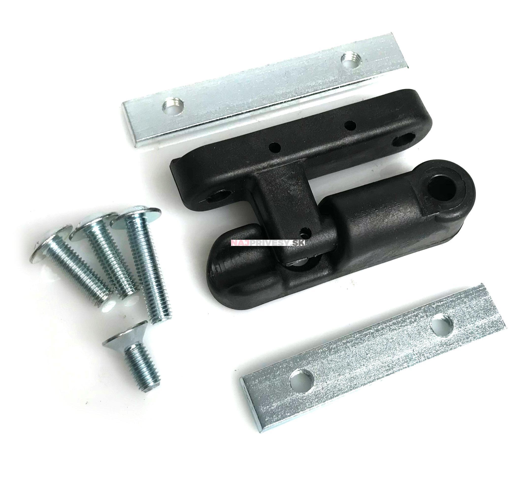 Pánt bočníc plastový komplet vrátane skrutiek