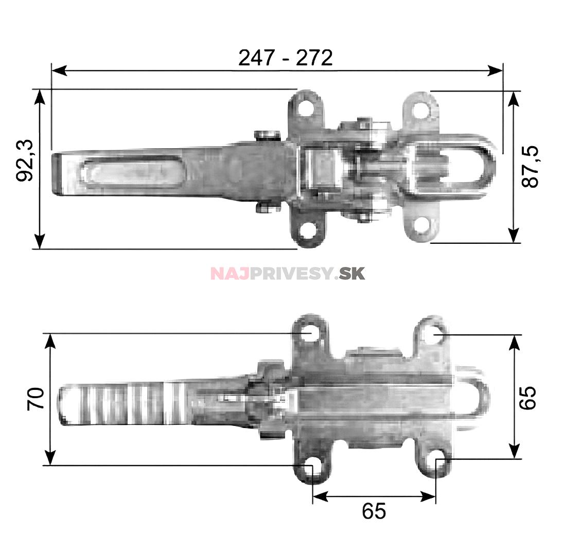 Pracka liatinová SIN nastaviteľný strmeň jemný závit (bez protikusu)