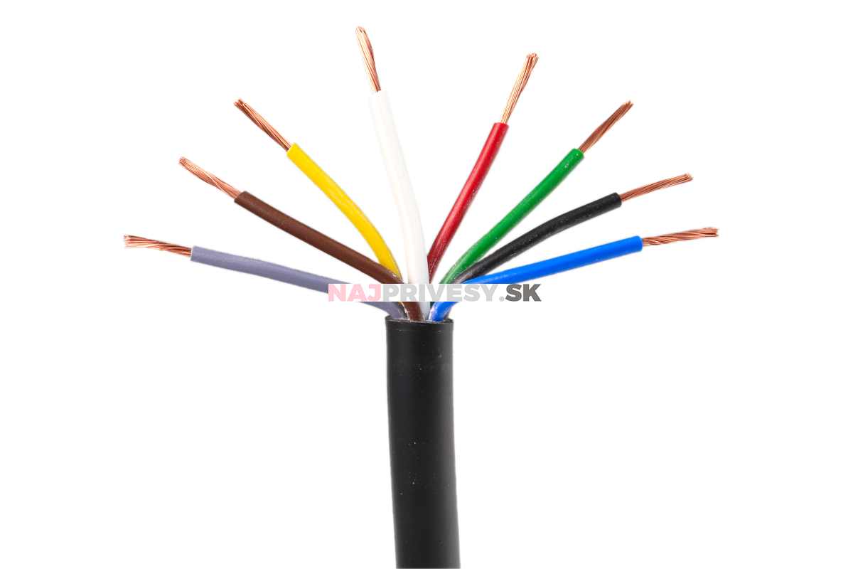 Kábel 8x1 mm2 (kostra 1,5 mm2), osemfarebný, balenie 100 m
