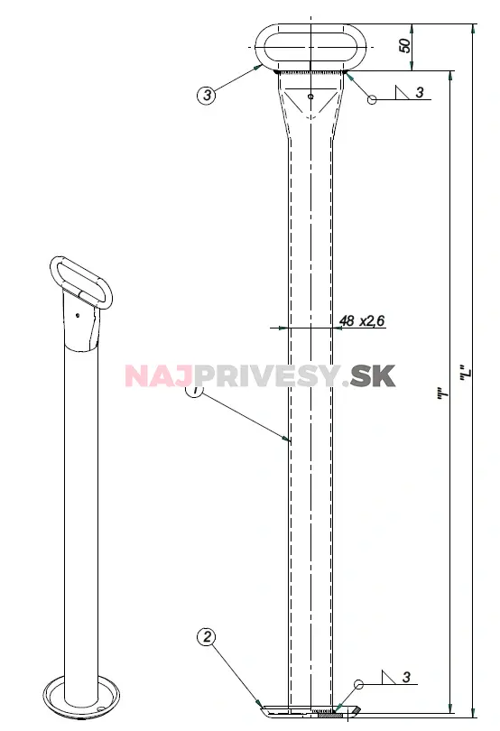 Podperná noha TL 48/600 KNOTT