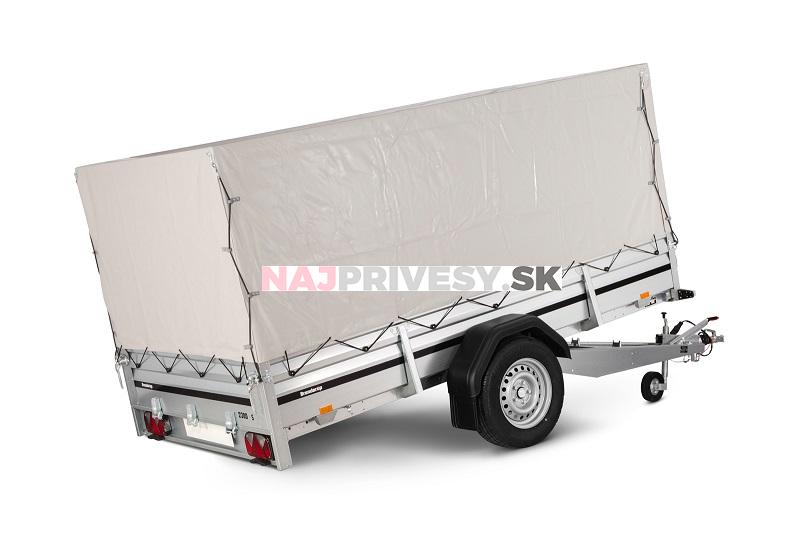 Plachta s konštrukciou Brenderup, sivá 302x153, výš. 100 cm, typ 2300