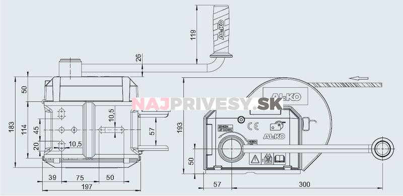 Navijak AL-KO OPTIMA 901 s brzdou (900kg) bez lana
