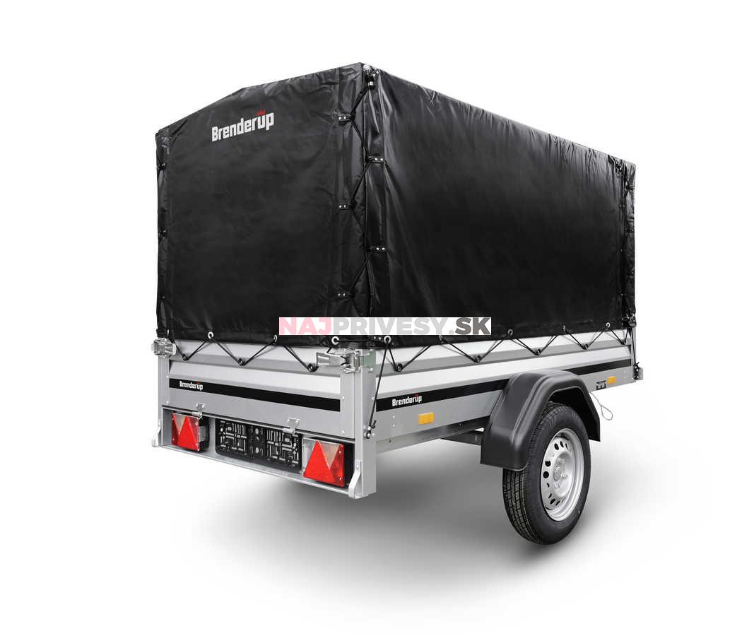 Plachta s konštrukciou Brenderup 1205S, 1205S TILT, čierna, s logom Brenderup