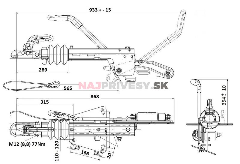 Nájazdová brzda KNOTT KF 13 E (GF)