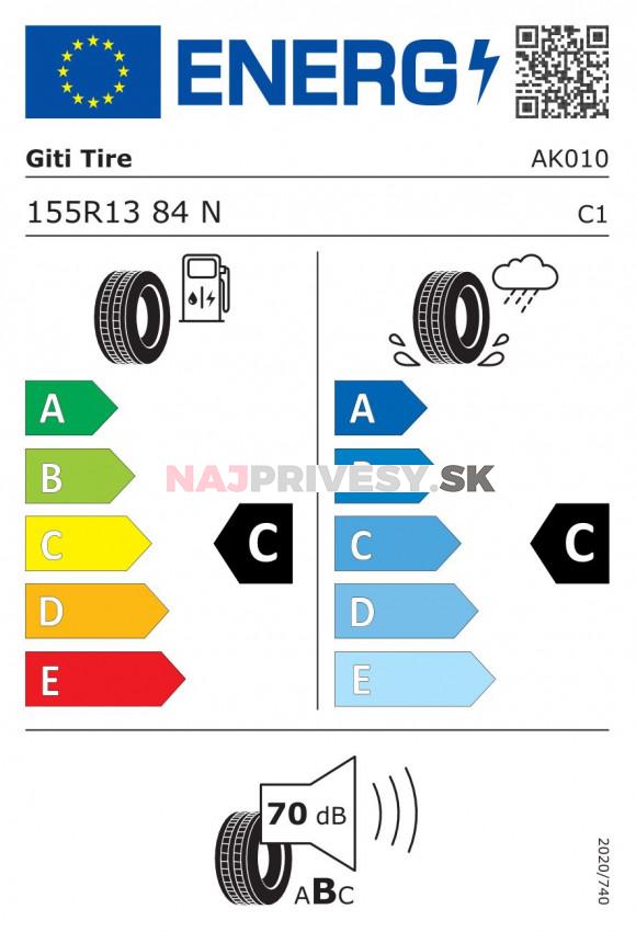 Koleso 155 R13 84N Kargomax XL ST-4000 (500 kg) M+S, 4,5J/ ET30, 100x4