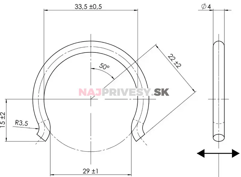 Spona manžety AL-KO 35mm