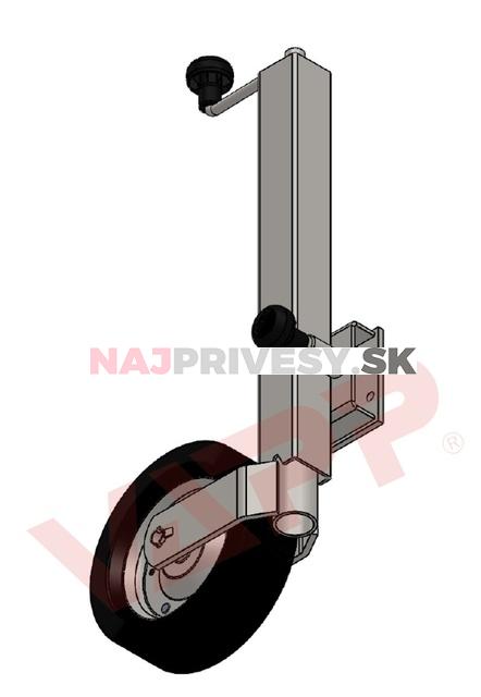 Koliesko oporné s otočným držiakom WW ST 60-PVDL-560-255 VB (oceľový disk) 500 kg