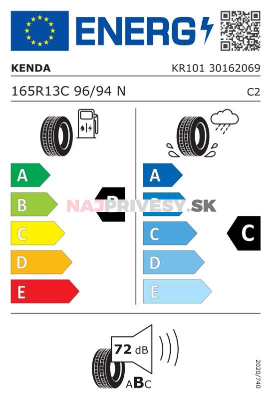 Pneu 165 R13 C 96N (710 kg) Kenda M+S
