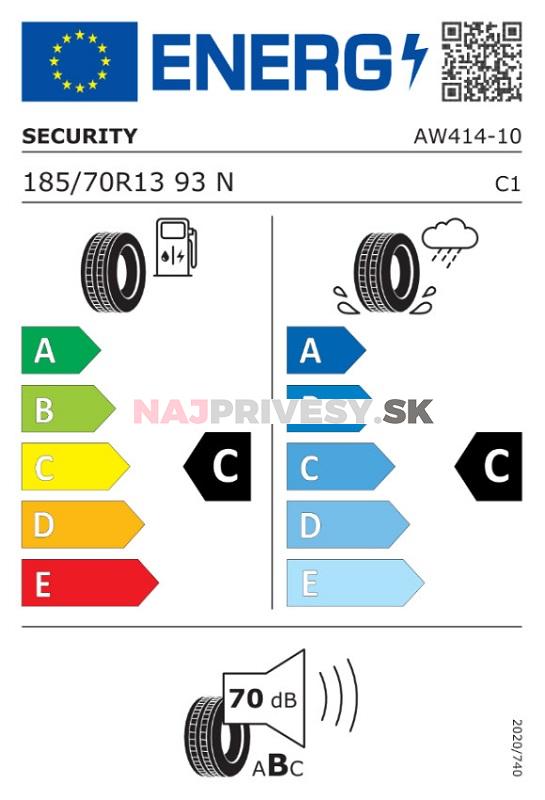 Pneu 185/70 R13 93N Security (650 kg) M+S