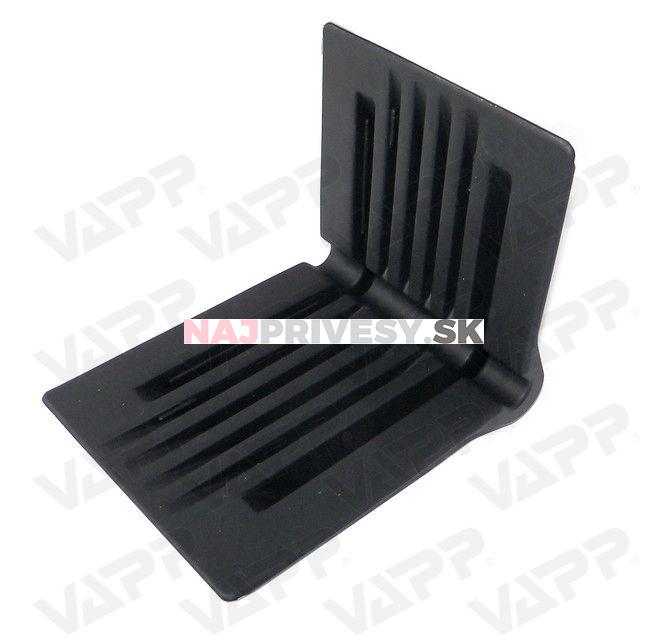 Ochranný roh Jumbo 210x170 mm pre remienok až 65 mm, čierny plast