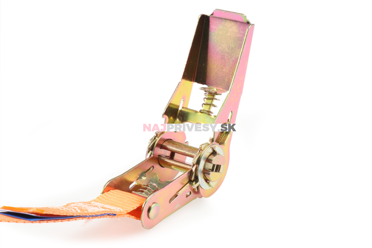 Upínací popruh s račňou 25 mm/5 m/0,75 t, jeden -kus, bez háčikov