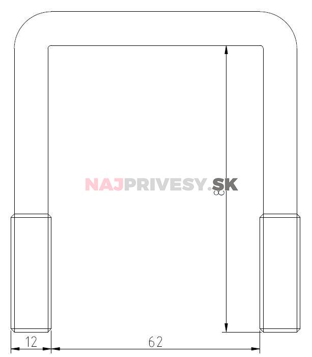 Strmeň M12 85x62 mm