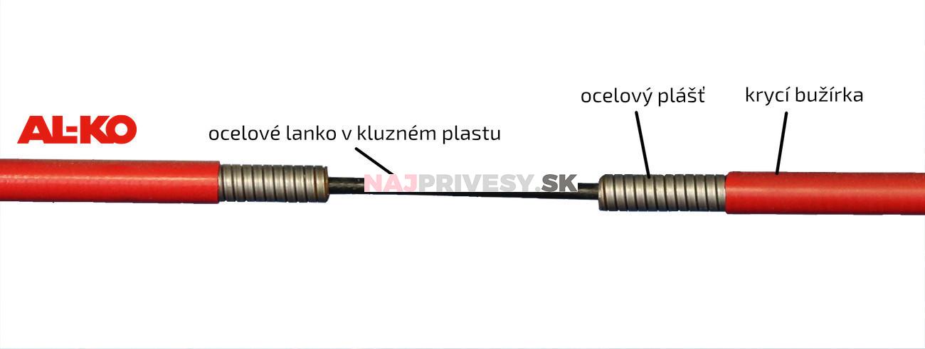 AL-KO Lanovod brzdový pro 3062/3081 AL-KO 1400/1660 mm, závit M10