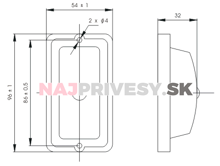 Svietidlo bočné obrysové GMAK G05/2