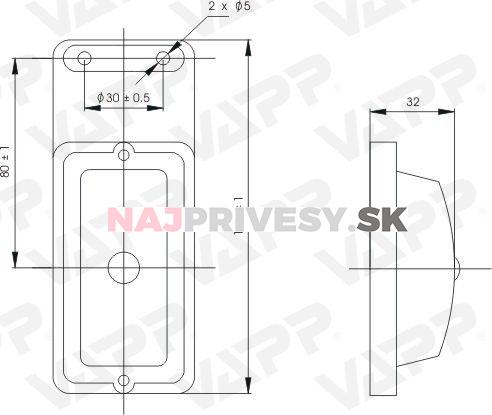 Svietidlo predné obrysové GMAK G05/1 (MU-15, závesné)