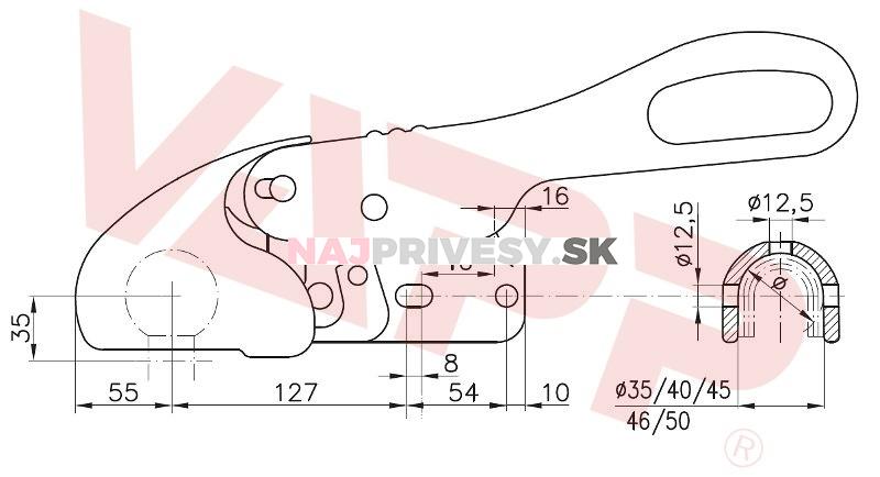 Winterhoff WS 3000 D Stabilizátor, vrty. KH12/12/12 mm