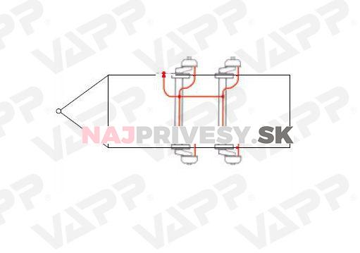 Oplachovacia sada kolesovej jednotky AL-KO na dve nápravy