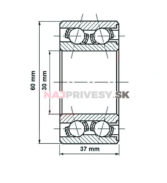 Ložisko do bubna AL-KO 1637 Compact v sete, originál