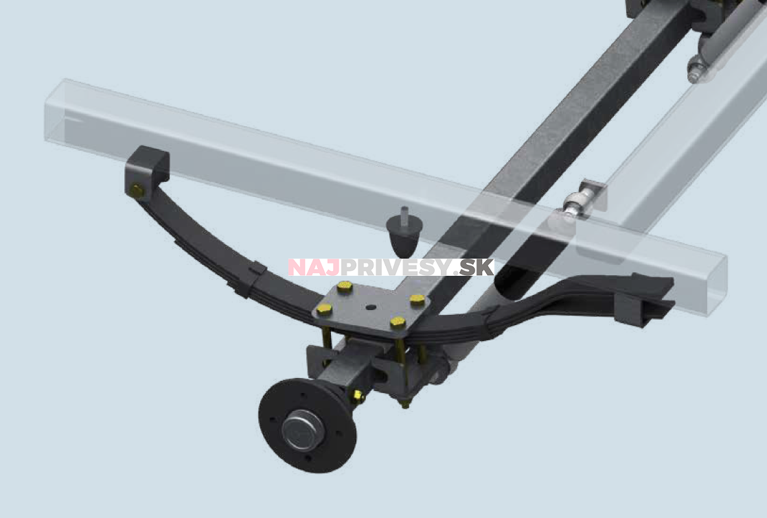 Náprava AL-KO Starr Plus LS (1500kg) a = 1050 mm, 112x5