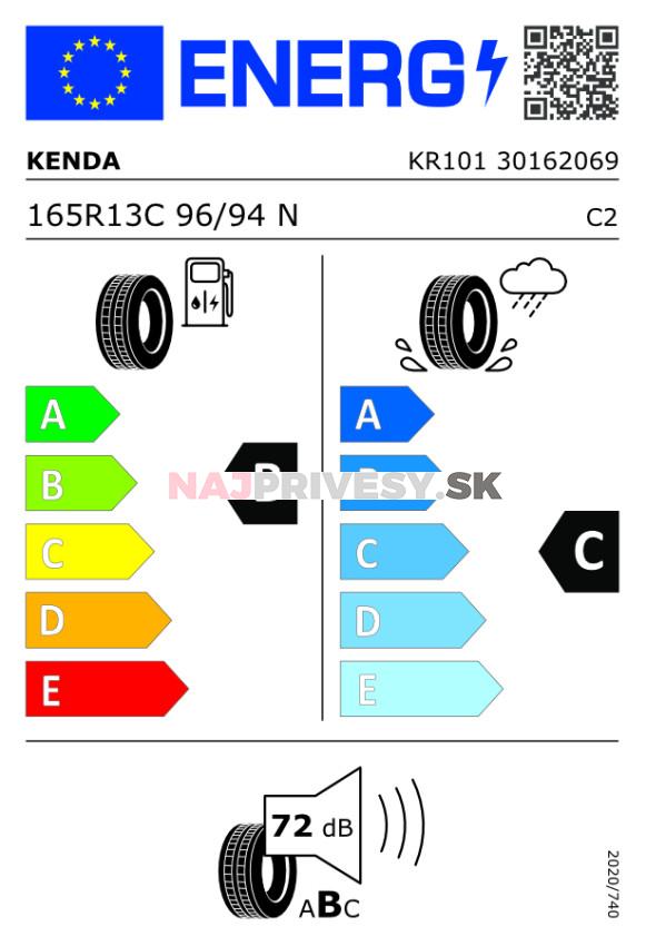 Koleso 165 R13 C 96N Kenda M+S, 4,5 J/ET30, 112x5