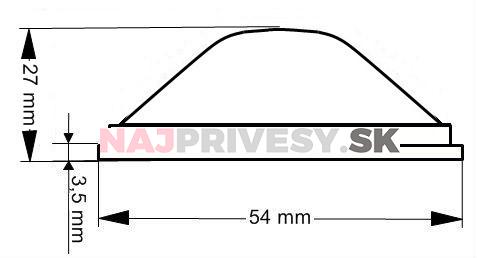 Sklo svietidla Jokon SPL 10/11 doplnkové obrysové, červené