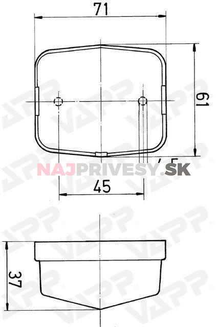 Svietidlo predné obrysové Jokon PL 115