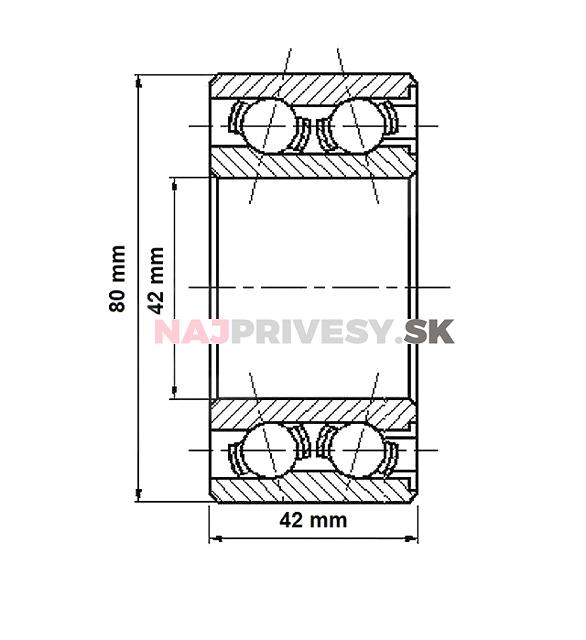 Ložisko do bubna AL-KO 2361 EURO PLUS v sete, originál