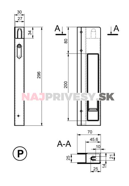 Uzáver bočníc SAFEGRIP 300mm pravý pre prívesy ETV