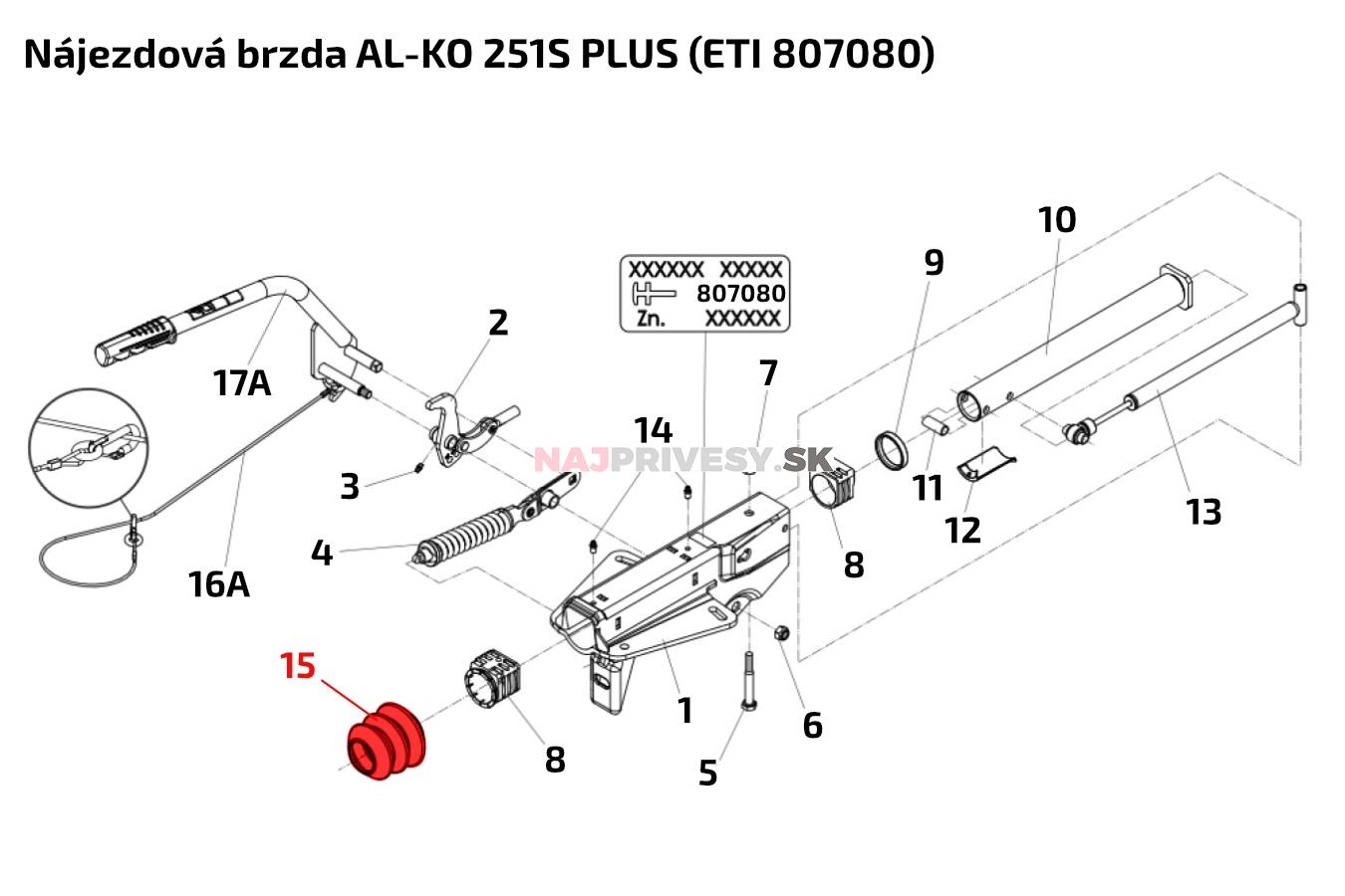 Manžeta gumová AL-KO 161S, 251S, 251G PLUS